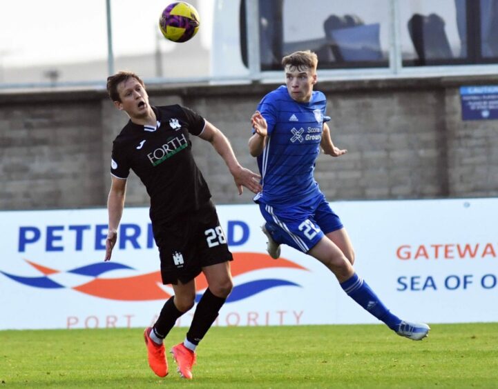 Jack Wilkie joined Peterhead on loan from Dundee in the summer. Image: Duncan Brown