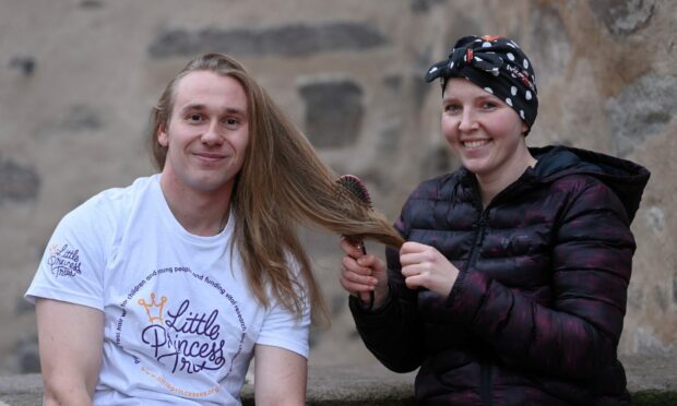 Lyndain O'Brien's hair will be donated to help young girls with alopecia after being made aware of the disease by his sister-in-law Sarah Hector. Image: Darrell Benns / DC Thomson.