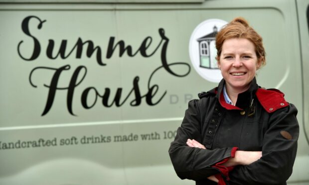 Drinks producers such as Claire Rennie from Fraserburgh's Summerhouse Drinks are fearful of the incoming deposit return system. Image: Kenny Elrick/DC Thomson.