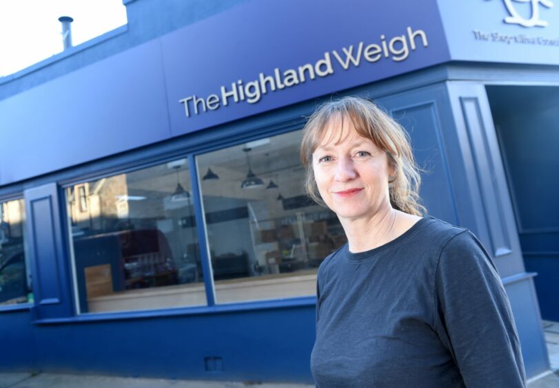 Amanda MacArthur outside The Highland Weigh, a food and drink business in Nairn
