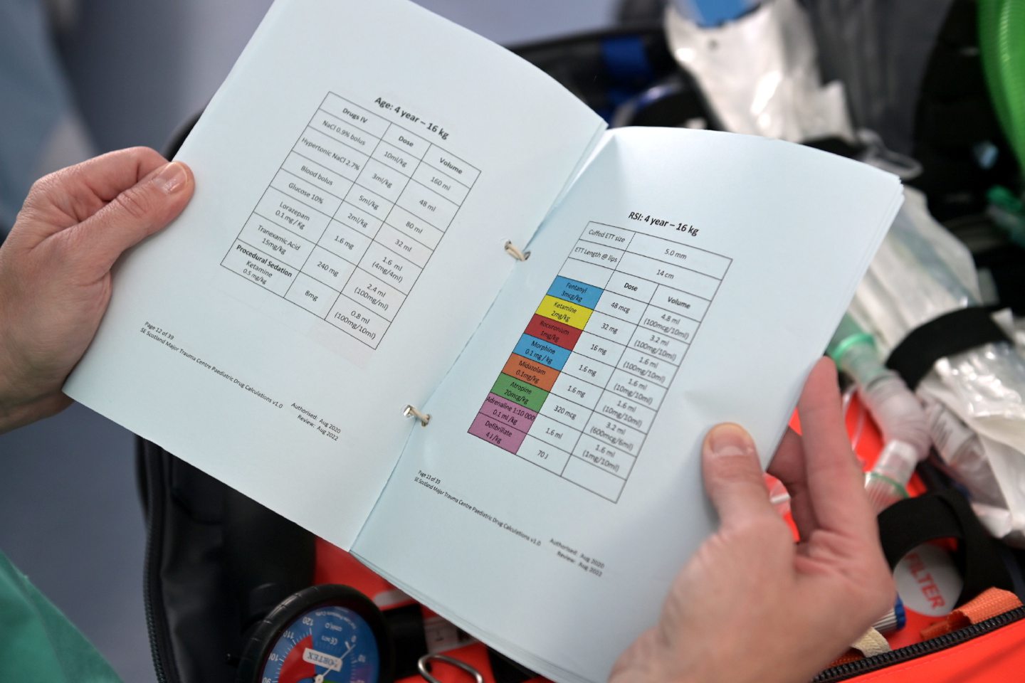Each kit contains guidance on doses of medication. Image: Sandy McCook/ DC Thomson