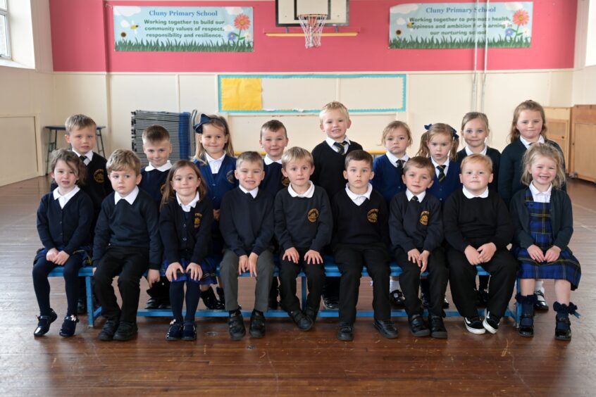 Class P1A at Cluny Primary School.