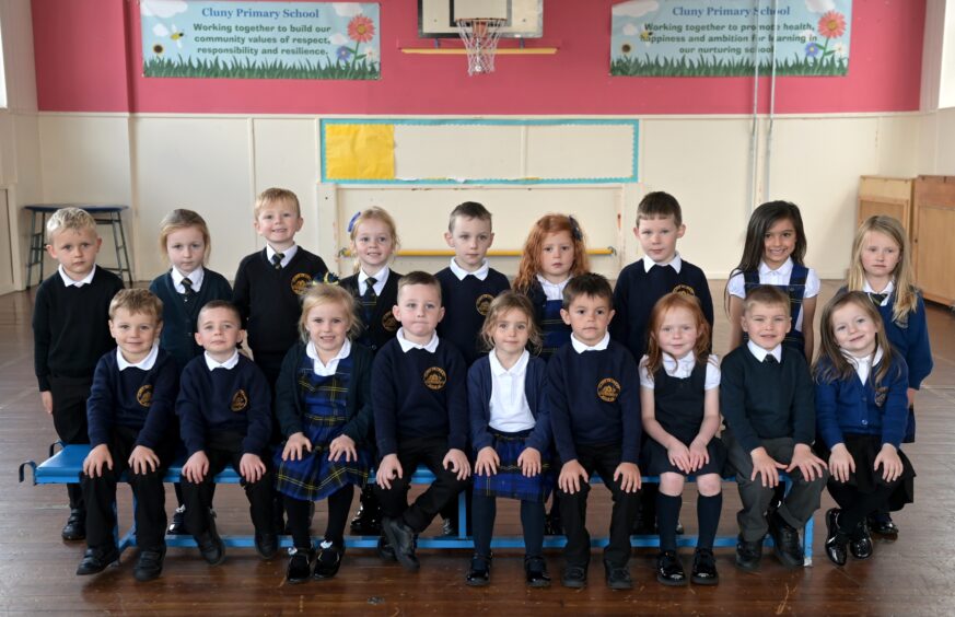 Class P1W at Cluny Primary School.