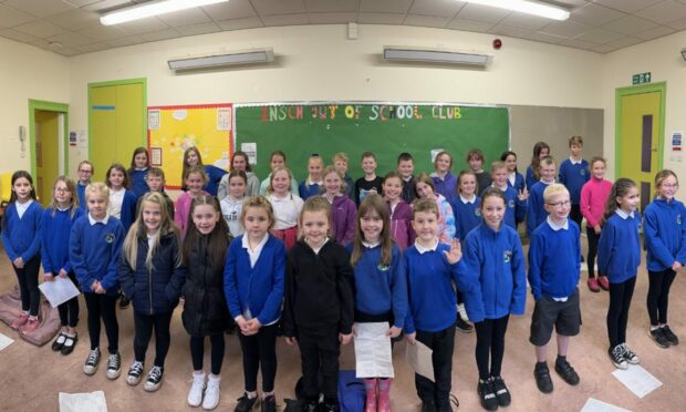 Inshes Primary School pupils form one of the many school choirs getting ready for the 2022 Evening Express Christmas Concert. Image: Inshes Primary.