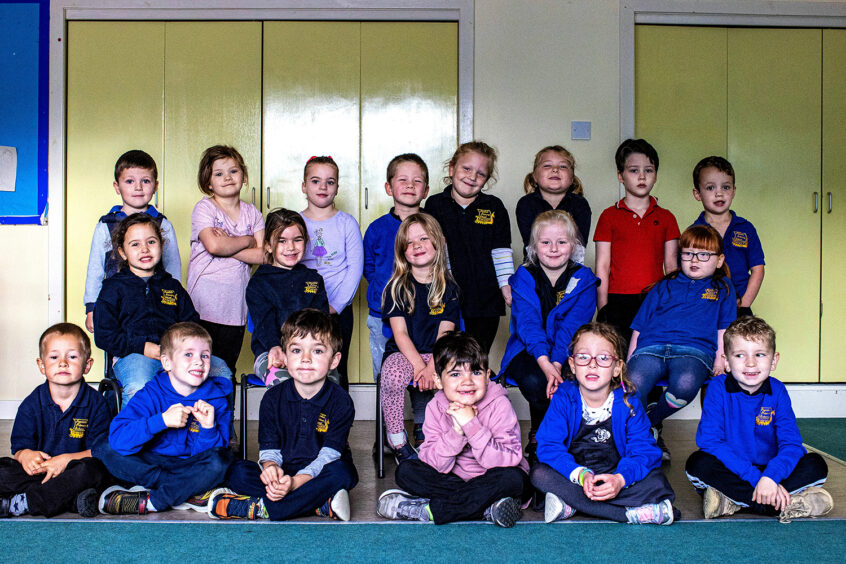 Class P1/2 at Papdale Primary.
