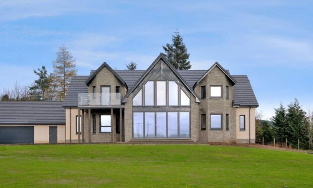 The newly-built Petersville at Castlewood, Strachan, has an elevated position with countryside and mountain views.