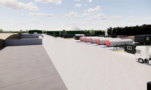 Artist impression of Acorn Bioenergy anaerobic digestion plant.