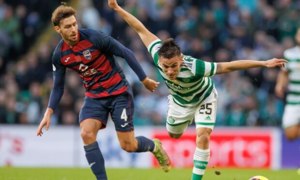 David Cancola in action against Celtic. Image: PA