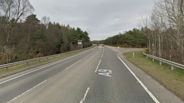 The incident occurred close to the junction with the B9166. Image: Google Maps.