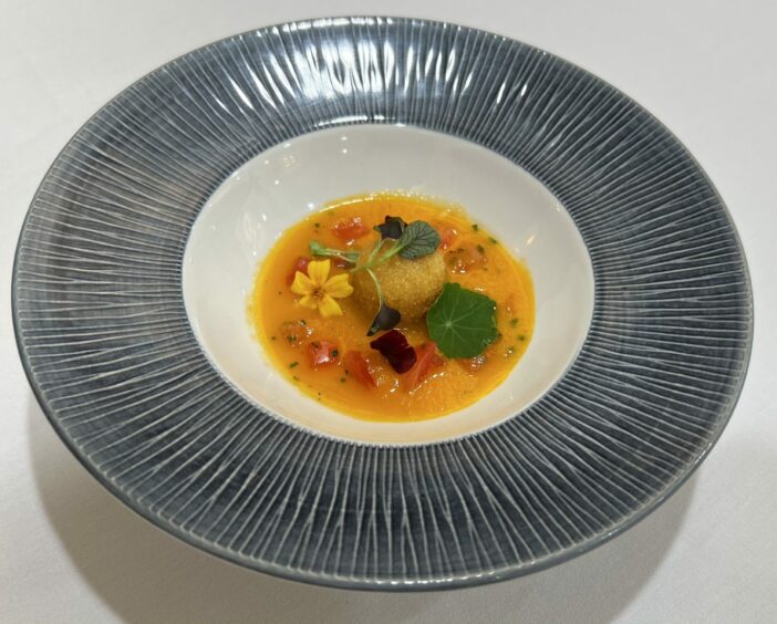 A dish served during the first supper club held at Ness Walk's Torrish Restaurant