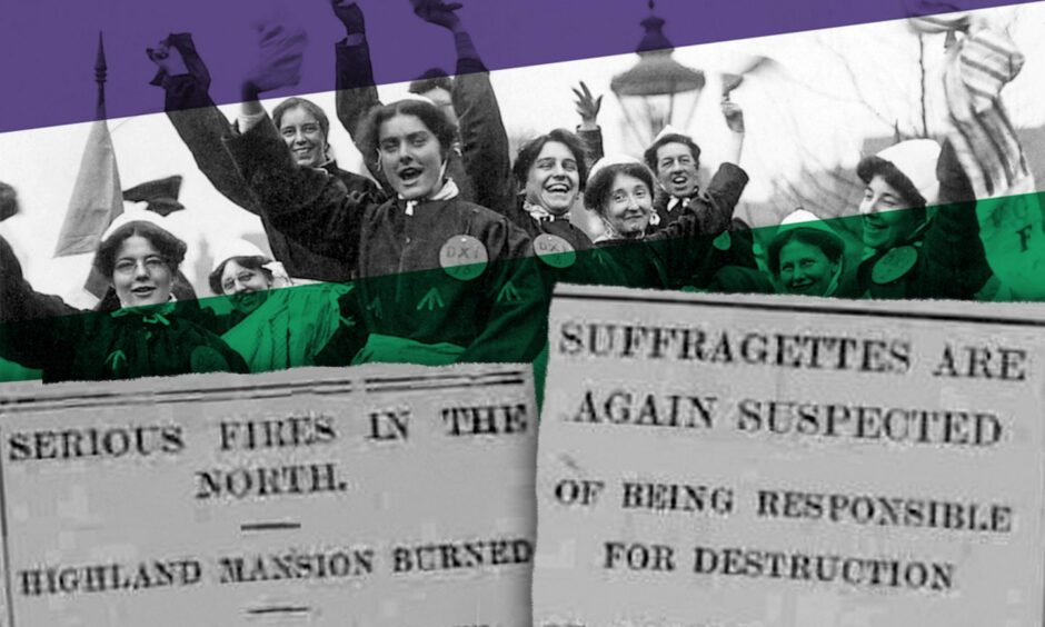 In 1914, when a HIghland mansion burned to the ground, militant suffragettes were immediately suspected.