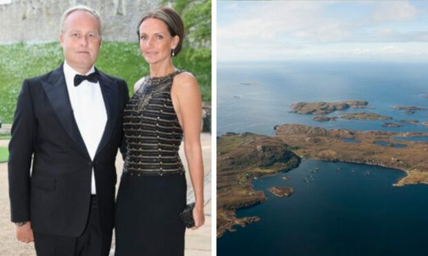 Multi-millionaire hedge fund tycoon Ian Wace and his wife Saffron Aldridge.