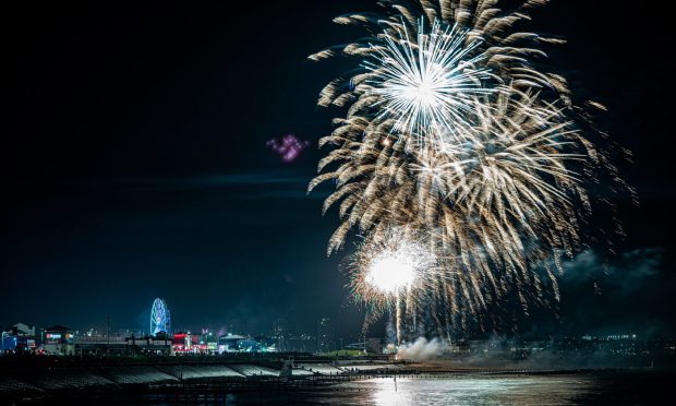 Fireworks in Aberdeen.