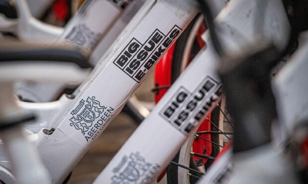 The ebikes were launched in Aberdeen last week. Image: Wullie Marr / DC Thomson.