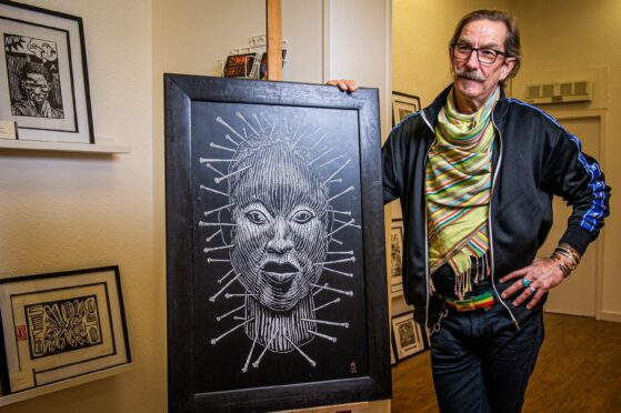 Jonathan Comerford was inspired by the Peacock Printmaking scene in Aberdeen. Picture by Wullie Marr/DC Thomson