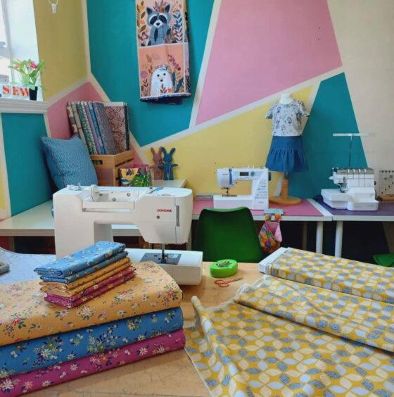Inside the colourful Wee Fabric Shop 