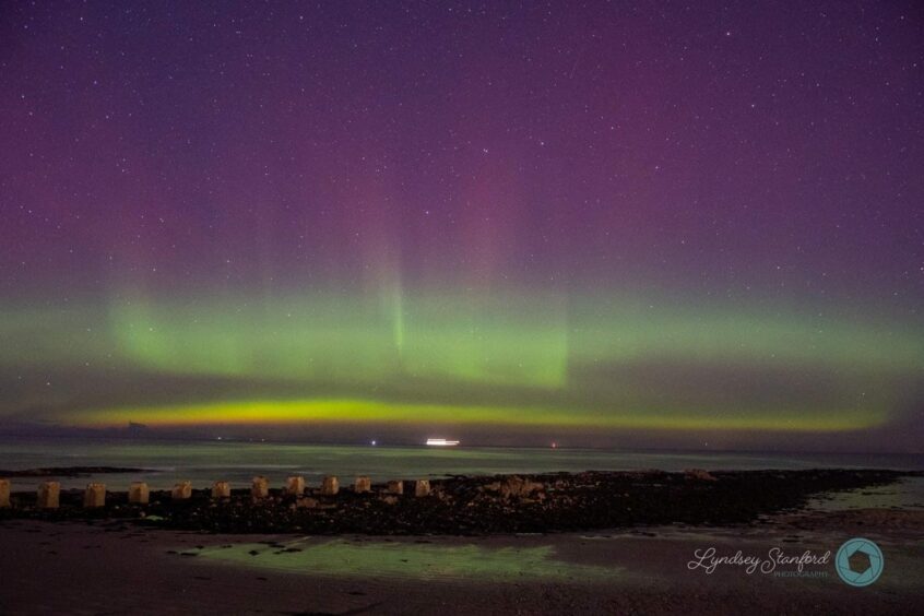 Northern Lights in Lossiemouth, Moray 
