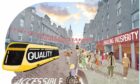 An artist's impression of what the Aberdeen Rapid Transit project could look like on Union Street, under ambitious plans. Image: Nestrans