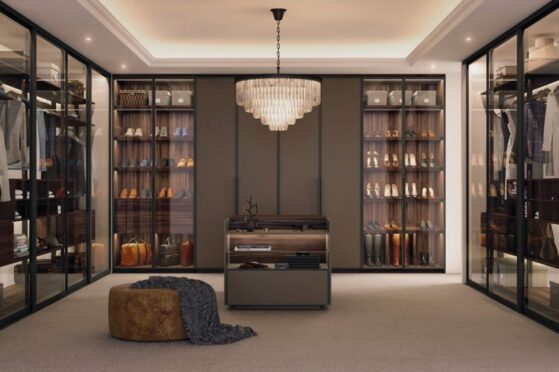 Walk in wardrobe design from Komandor Aberdeen