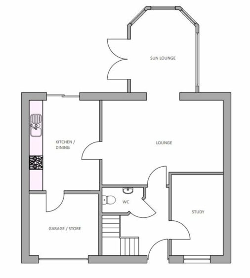 Current floor plan of property in Elgin.  Image: Moray Council