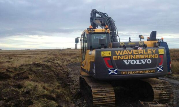 A digger called Phantom Menace in the Highlands of Scotland in