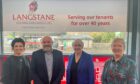 l-r Danielle Flecher-Horn, founder, AberNecessities, Lawrence Johnston, co-chief executive, Scarf, Helen Gauld, chief executive, Langstane Housing Association, and Fiona Rae, chief executive, Cfine. Image: Langstane Housing Association