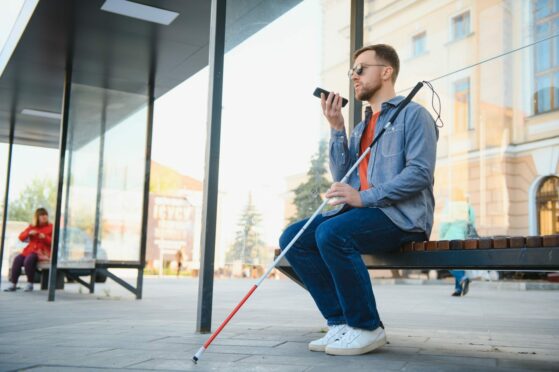 George was inspired to find out how living with sight loss might feel after seeing a blind man on his travels. Image: Shutterstock.