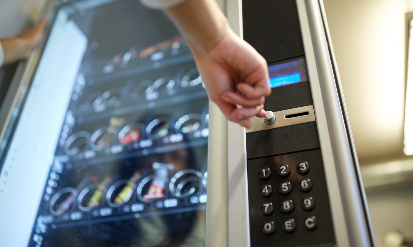 Dr Sim often relies on vending machines for food. Image: Shutterstock / Ground Picture