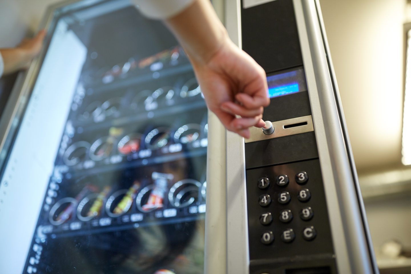 Dr Sim often relies on vending machines for food. Image: Shutterstock / Ground Picture