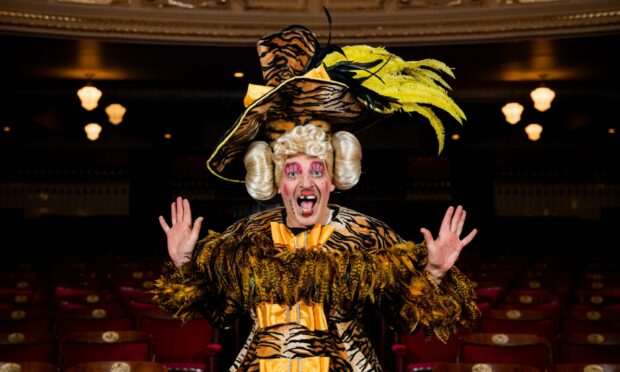 Alan McHugh, His Majesty's much-loved panto star, is notching up his 1,000th appearance as the theatre's dame. Image: Richard Frew
