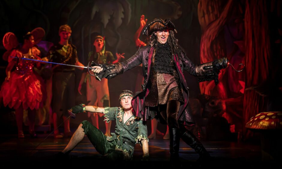 Peter Pan Pantomime on stage.