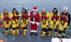 Santa and Lerwick lifeboat crew