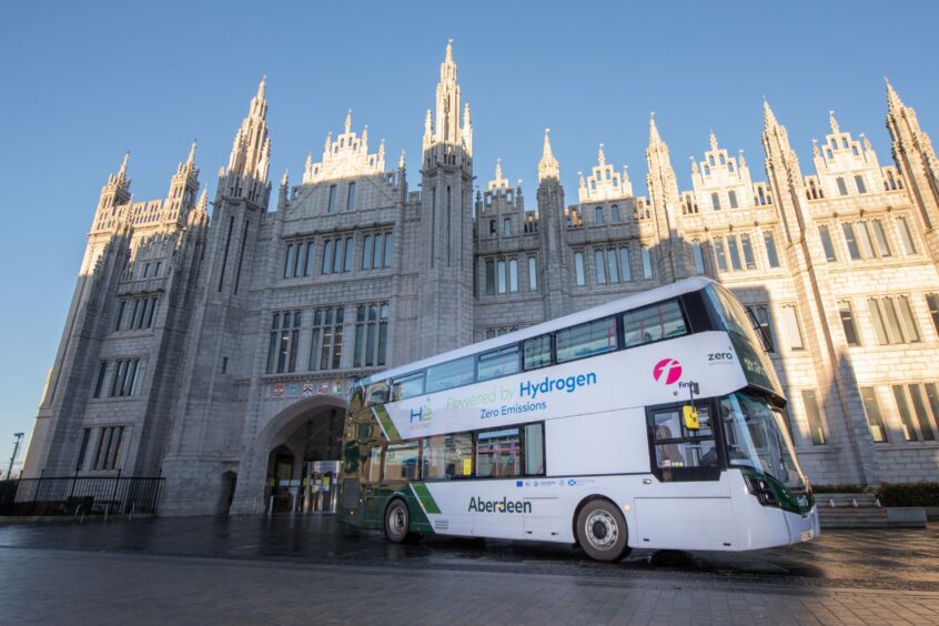 Hydrogen bus in Aberdeen.