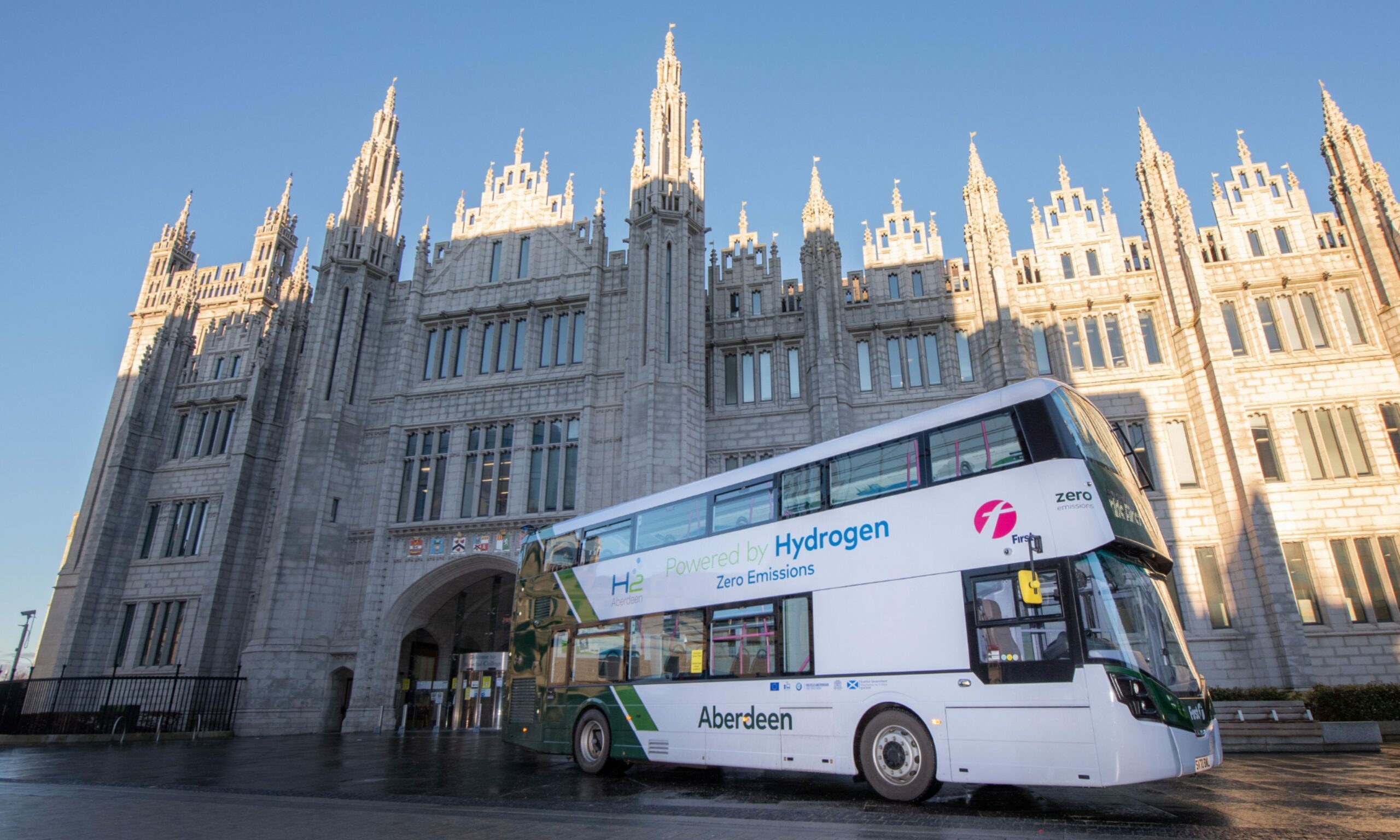 Hydrogen bus in Aberdeen.