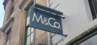 A sign outside M&Co in Elgin. Image: David Mackay/DC Thomson.