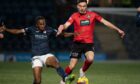 Kieran Ngwenya in action for Raith Rovers, left. Image: SNS