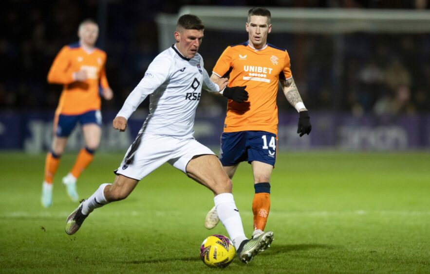 Ross Callachan in action against Rangers. Image: SNS