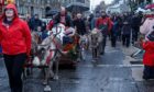The Inverurie Reindeer Parade marched through the town centre. Image: Market Ethically.