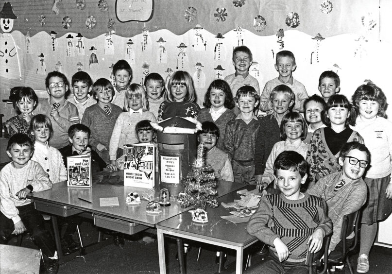 1987 - Primary 3 at Scotstown School were doing a project on hot and cold, which saw them get a visit from the fire brigade and make snowmen.