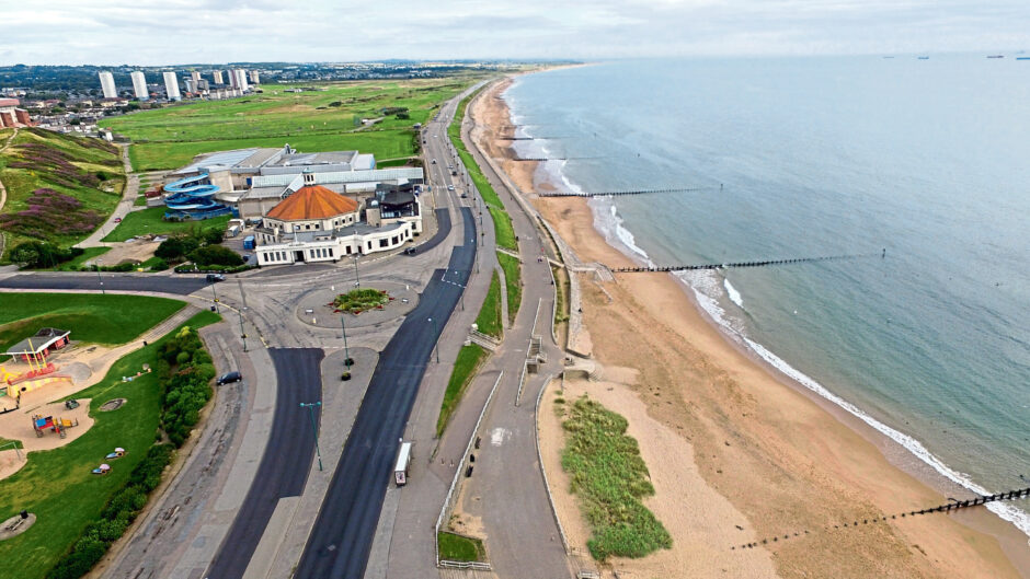 Aberdeen Beach, where the new dons stadium is planned to be built