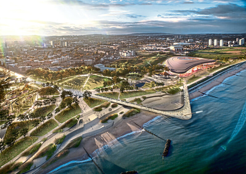 An image showing what the beach masterplan could look like