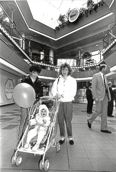 1990 - Elaine Thomson, Portsoy, with her 18-month old daughter Gillian were among the first visitors to the Bon Accord Centre in Aberdeen. 