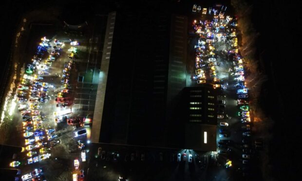 An impressive sight from above Huntly Mart. Image: George Milne