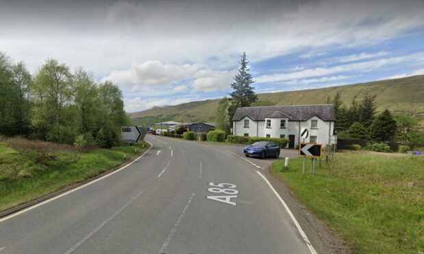 The collision happened on the A85 Oban to Perth road at Lix Toll. Image: Google Maps.