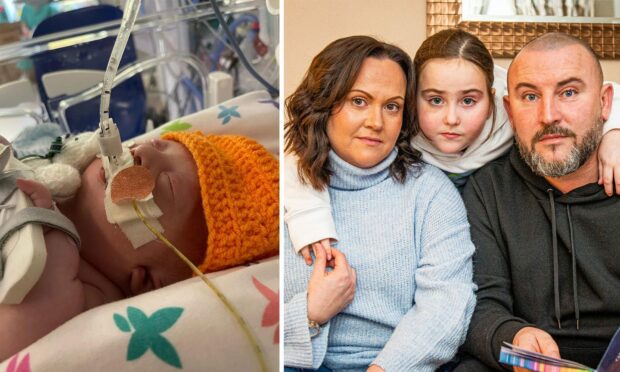 Emma, Mollie-Rose and Barry Downie were so touched by the incredible care they received with Keegan in hospital.