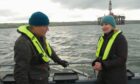 Countryfile's Tom Heap speaks to OEUK CEO Deirdre Michie in the Moray Firth. Image: BBC/Countryfile