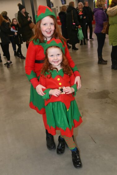 Evie and Ivy Boyden were looking forward to the Elf show in Aberdeen.