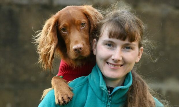 Emily Anderson and her cocker spaniel Leo. Image: Chris Sumner/ DC Thomson.