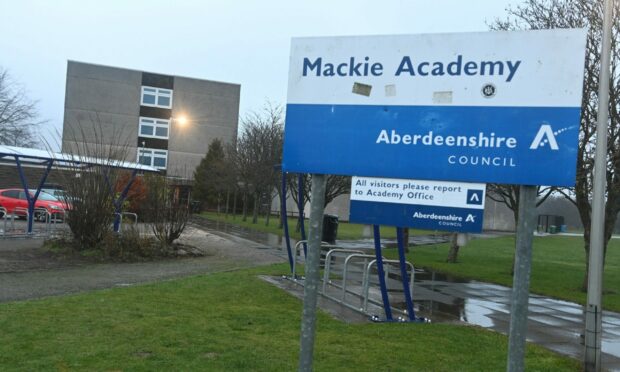 Emergency services were called to Mackie Academy in Stonehaven. Image: Chris Sumner/DC Thomson
