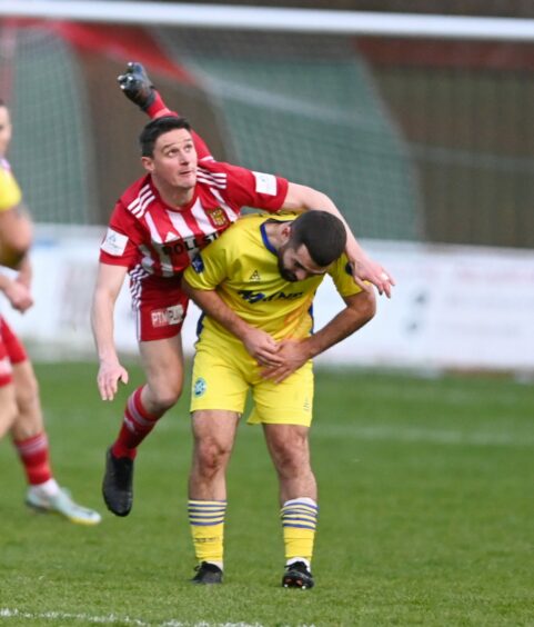 Formartine United's Stuart Smith in action against Buckie Thistle.